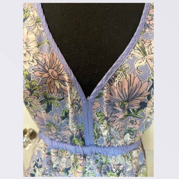 Romerio Sleep Jumpsuit in floral lavender motit from Anthropologie - Size Small - Picture 7 of 7